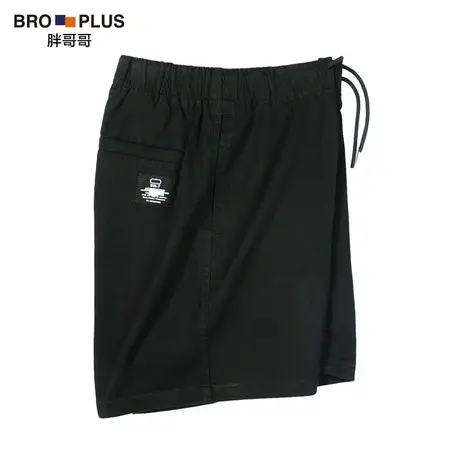 胖哥哥休闲裤男夏季大码短裤加肥加大胖子宽松系带男士五分裤子图片