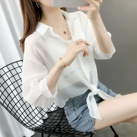 防晒衣女款2023新款夏季薄款短外套配吊带裙子小披肩外搭开衫上衣商品大图