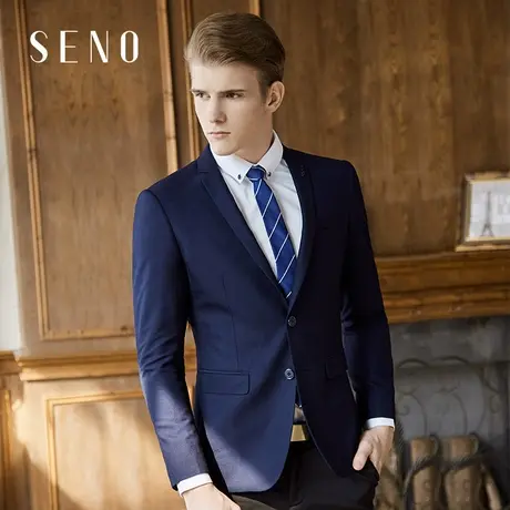 SENO秋季修身西装男韩版正装商务职业休闲西服单西外套男图片