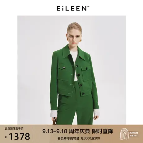 【意大利设计】朗姿复古正肩高级感夹克短外套上衣2023年冬季新款图片