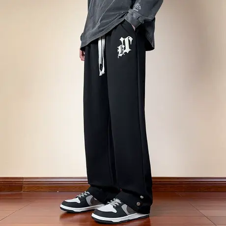 美式休闲裤男春秋款潮流青少年运动直筒裤夏季潮牌痞帅运动长裤子商品大图