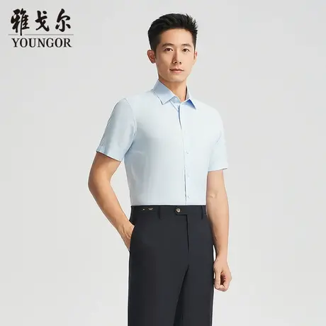【商场同款】雅戈尔男士短袖衬衫夏季新款官方商务休闲短袖衬衫男图片