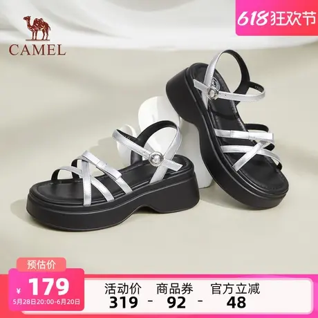 骆驼女鞋2025夏季新款厚底增高凉鞋休闲时装凉鞋简约百搭运动凉鞋商品大图