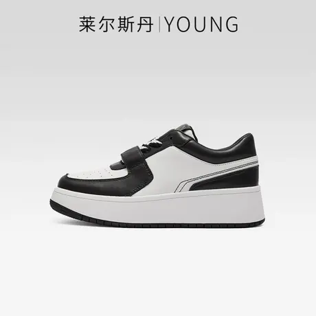 莱尔斯丹2023秋冬新款Y系列厚底方头系带熊猫低帮休闲女鞋4T69701商品大图