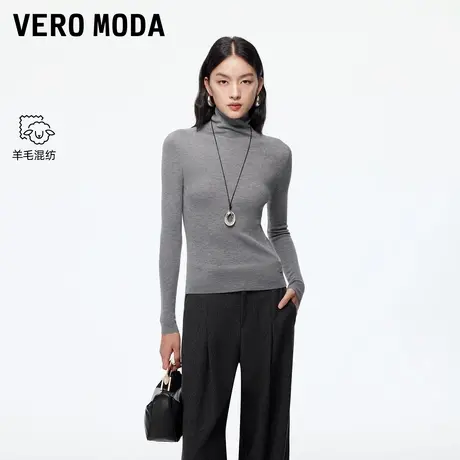 Vero Moda针织衫女2025秋冬新款含绵羊毛高领修身上衣325424017商品大图