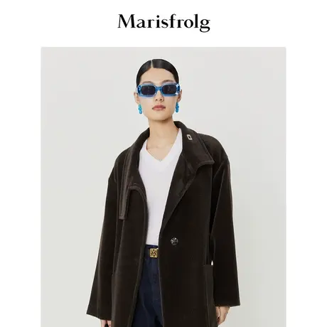 【天然亲肤系列】玛丝菲尔冬季新款白色V领山羊绒毛衣商品大图