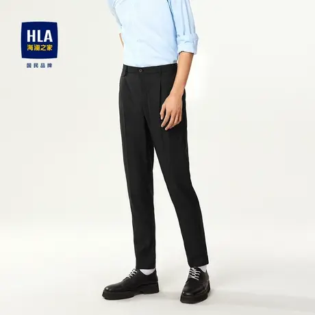 【西裤】HLA/海澜之家修身西裤23春季商务休闲简约有型九分裤男商品大图