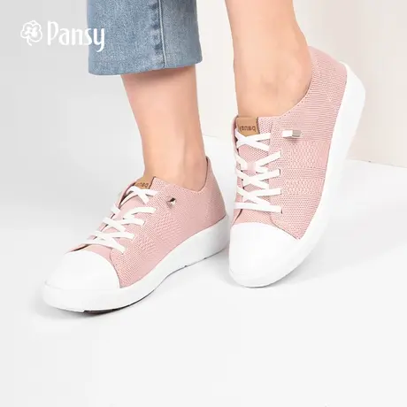 Pansy日本鞋子女年新款单鞋休闲运动女鞋软底透气板鞋春款商品大图