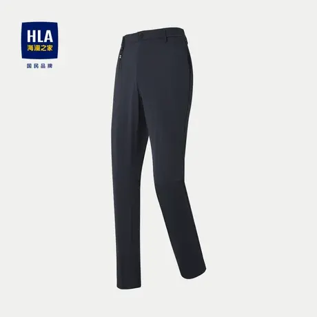 HLA/海澜之家舒适弹力休闲裤2024春夏新款商务纯色挂坠装饰裤子男商品大图