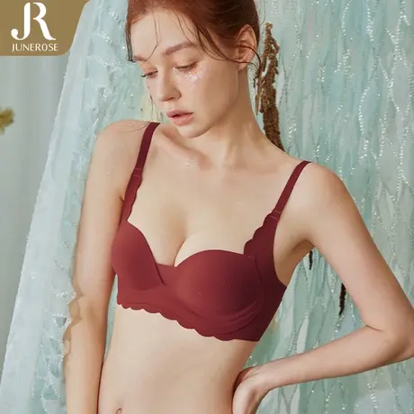 六月玫瑰小胸聚拢红色内衣套装2024龙年结婚本命年性感无钢圈文胸商品大图