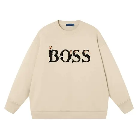 秀洛小众设计师品牌boss衣服创意趣味搞笑雨果衣服圆领卫衣男搞笑商品大图