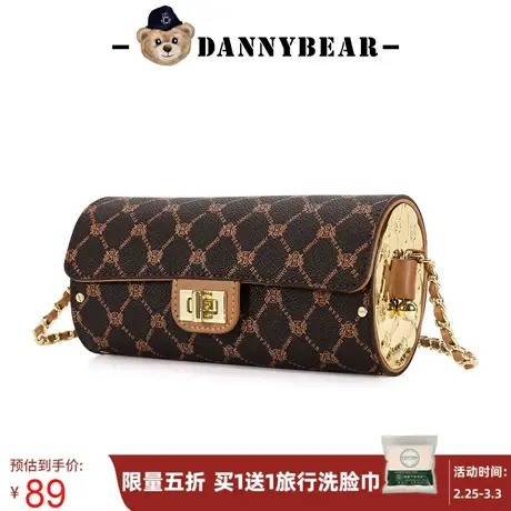 丹尼熊链条斜挎小包包枕头包女士pvc格子单肩包通勤时尚2826011商品大图