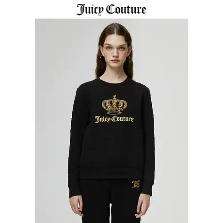 Juicy Couture橘滋卫衣女美式春季新款时尚休闲针织圆领长袖外套商品大图