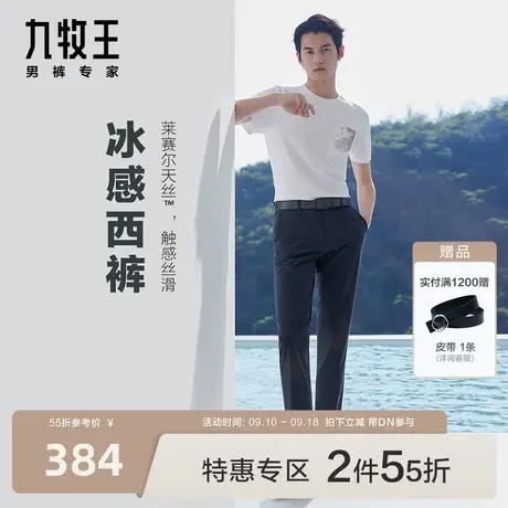 [暖燚绒]九牧王男裤西裤2023秋冬新款蓄热保暖舒适商务西装裤BN图片