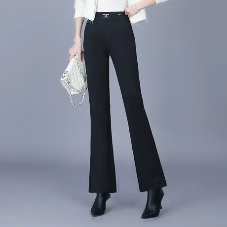 高腰洋气喇叭裤女秋季2023新款气质修身职业长裤西装裤显瘦休闲裤商品大图