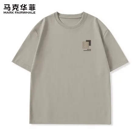 【重磅纯棉】马克华菲男士运动短袖2025新款青少年宽松大码体恤衫图片