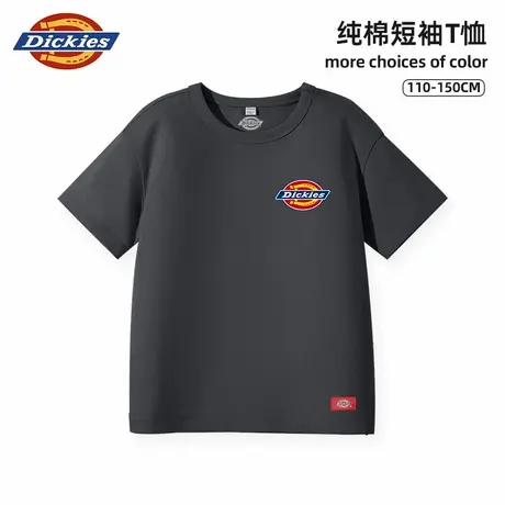 Dickies童装男童短袖t恤夏季儿童纯棉圆领体恤男孩夏款休闲半袖A商品大图