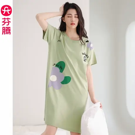 清仓芬腾连衣裙新款女夏季纯棉新中式法式小众设计海边度假风睡裙商品大图