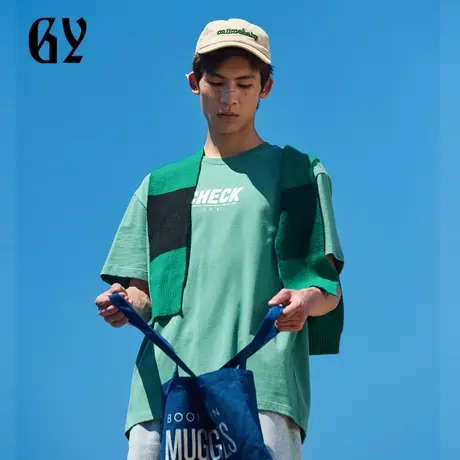 雅戈尔奥莱 GY男装夏季罗纹圆领吸湿透气男士短袖T恤图片