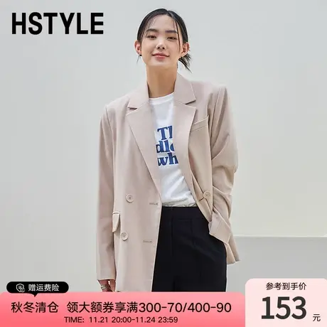 韩都衣舍秋冬西装外套女新款韩版休闲设计感小西装MX10119A图片