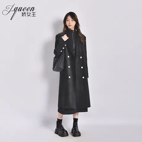 西装大衣女秋季新款气质时尚复古百搭宽松高级感长款正肩西服外套图片