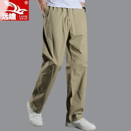 冬季中年工作裤男工装裤爸爸直筒宽松休闲裤子秋冬加肥加大运动裤商品大图