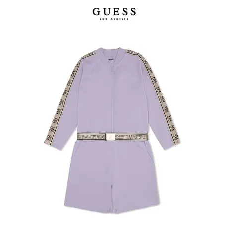 GUESS女士长袖个性logo设计感腰带时尚简约连体裤商品大图