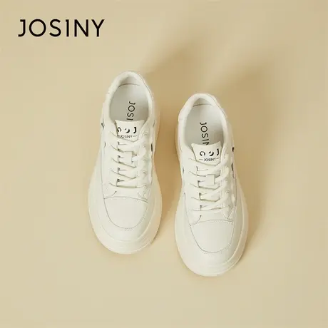 Josiny/卓诗尼厚底板鞋2024新款春季配裙子运动休闲鞋百搭小白鞋商品大图