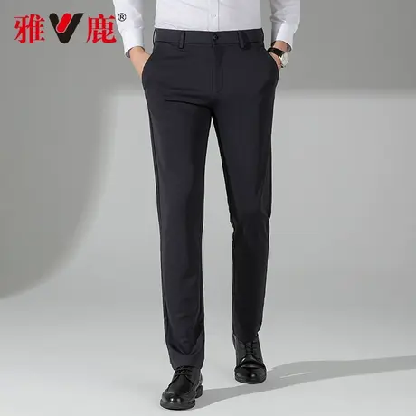 雅鹿男士休闲裤2023春季新品中青年商务百搭西裤免烫易打理直筒裤商品大图