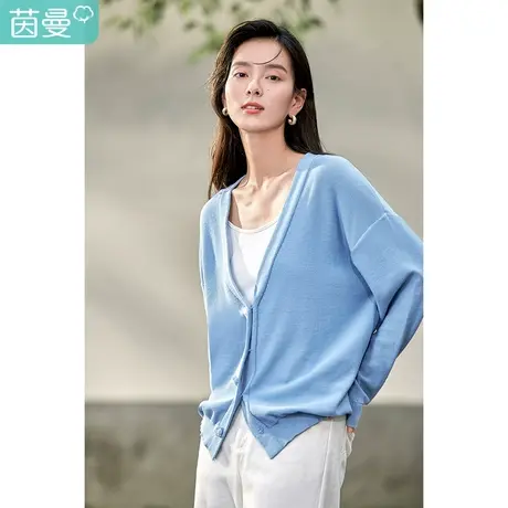 茵曼毛衣女秋冬装新款宽松显瘦不设计感小众开衫长袖开衫外套商品大图