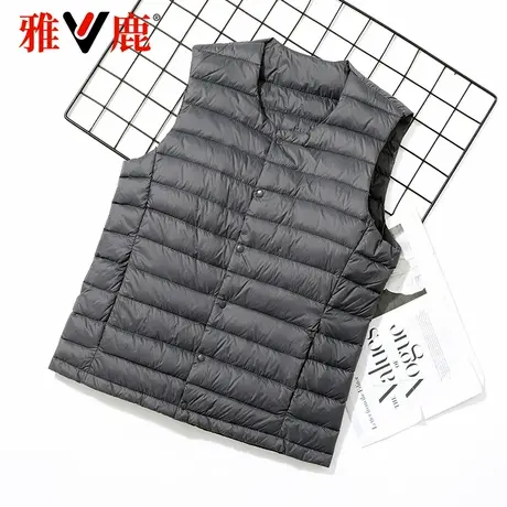 雅鹿2024冬季新款轻薄羽绒服男马甲内搭外穿保暖背心百搭大码坎肩商品大图