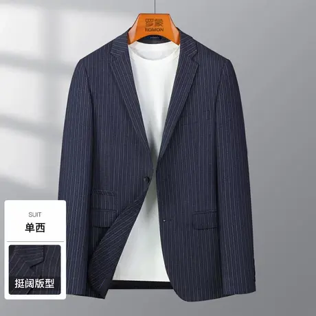 罗蒙男西服套装2025秋季新款新郎结婚订婚西装高端休闲商务正装NX商品大图