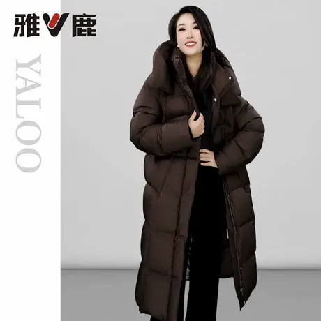 雅鹿官方情侣同款羽绒服2025冬季新款中长加厚防寒保暖大码外套商品大图