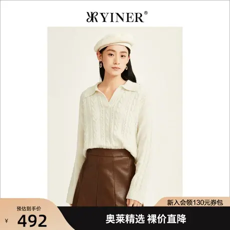 【美丽诺羊毛】YINER音儿女装2022冬季新款针织衫图片