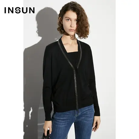 COVER春季软糯手工钉珠针织长袖商品大图