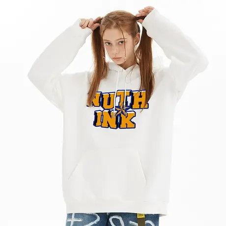 Nuthink美式潮牌字母连帽卫衣男高街大码潮流ins情侣冬季帽衫外套商品大图