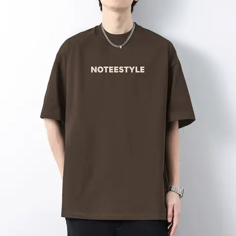 260g重磅纯棉t恤男短袖夏季潮流宽松圆领上衣服全棉半袖美式体恤商品大图