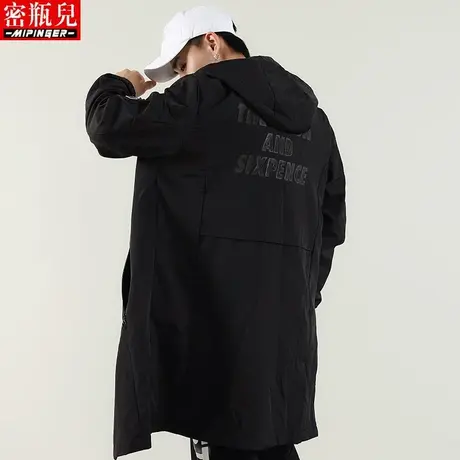 外套男春秋大码上衣男胖子加肥加大男装潮流加厚风衣男中长款宽松商品大图