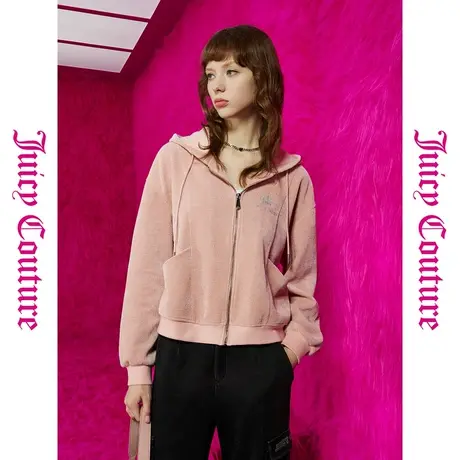 Juicy Couture橘滋初秋冬新款珊瑚光影绣针织银丝女式外套商品大图