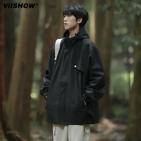 VIISHOW冲锋夹克外套男山系春秋款宽松潮牌工装户外登山服衣服夹商品大图