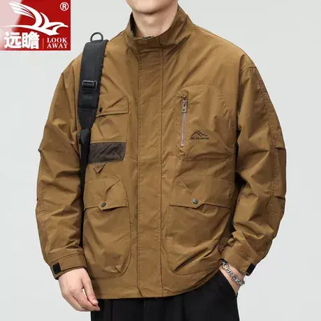 工装夹克男士2023春秋季新款潮牌ins时尚百搭宽松防风休闲外套男商品大图