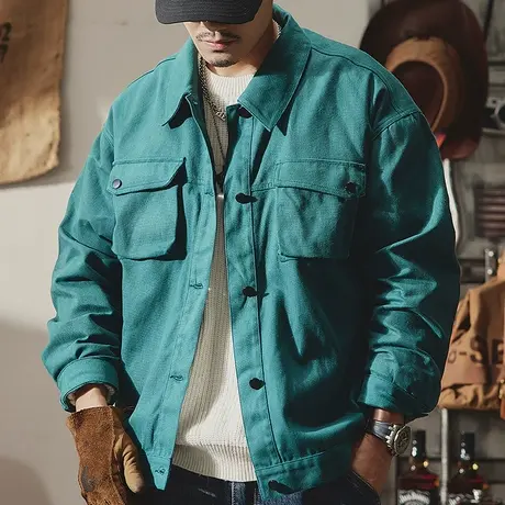 翻领工装夹克男士ins潮牌百搭宽松舒适2023春季时尚新款潮流外套图片