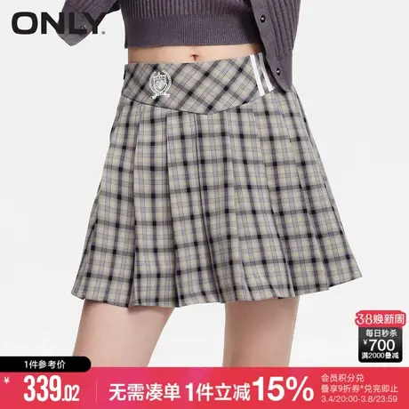 ONLY秋季百搭学院风减龄格纹宽松短裤休闲裤女|122315803商品大图