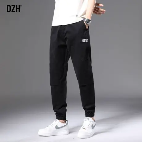 男士黑色裤子男秋季ins潮流百搭帅气休闲裤束脚九分裤潮牌哈伦裤商品大图