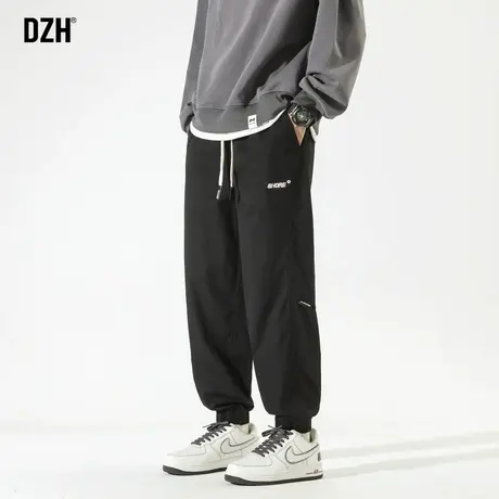 男士休闲裤男束脚黑色裤子男裤秋季2023新款哈伦裤宽松运动裤长裤商品大图