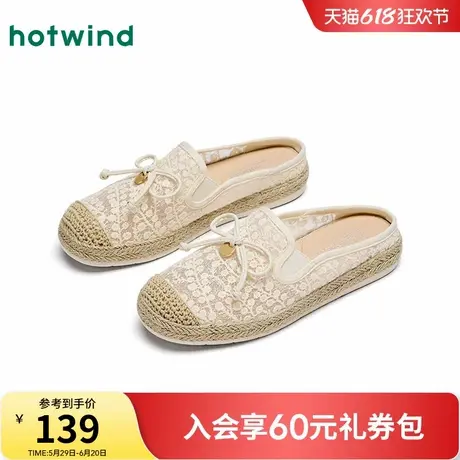 热风百搭渔夫鞋女款2025年夏季新款软底休闲半拖舒适一脚蹬女鞋子商品大图
