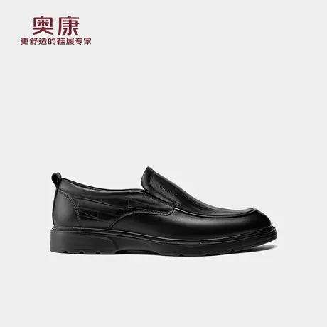 奥康 男鞋2025秋季新款商务休闲软底一脚蹬皮鞋商品大图