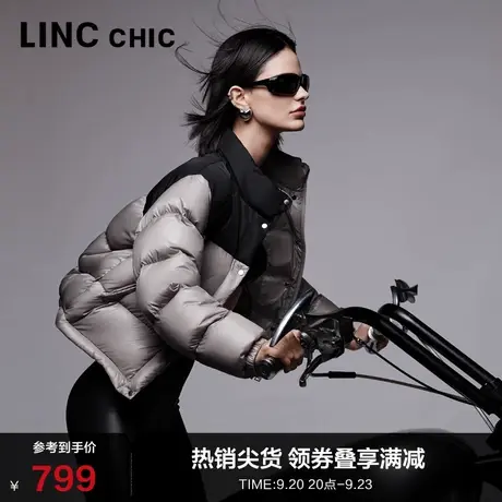 【20点满减生效】LINCCHIC金羽杰轻薄羽绒服女短款23年秋冬新款图片