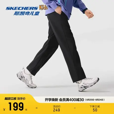 Skechers斯凯奇男款直筒长裤秋季新款舒适休闲裤子防泼水绒里长裤图片