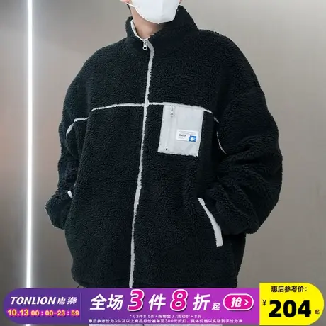 Radiohead立领仿羊绒外套男士上衣秋冬青少年夹克流行时尚2022冬图片